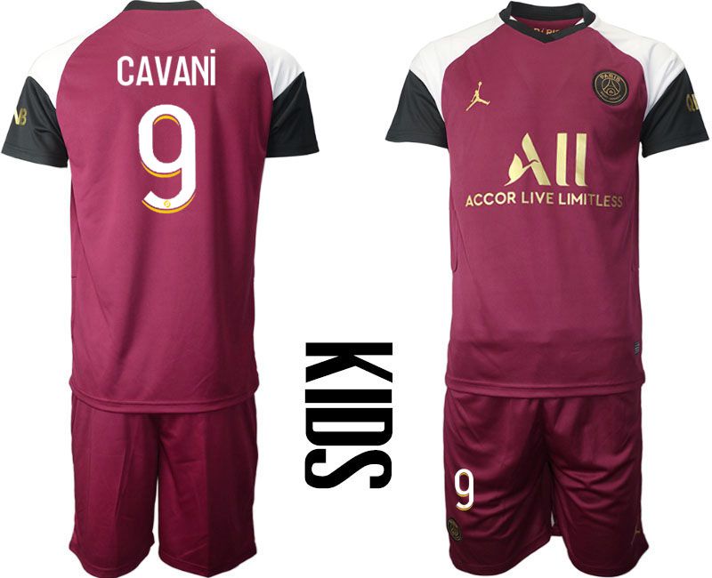 Youth 2020-2021 club Paris St German away #9 red Soccer Jerseys->paris st german jersey->Soccer Club Jersey